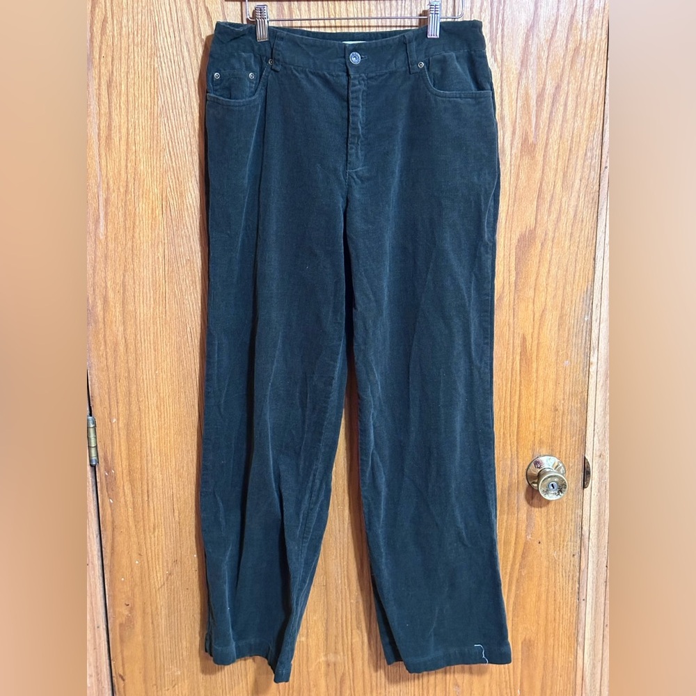 Christopher & Banks women’s dark green sz 10 Dark Corduroy Pants